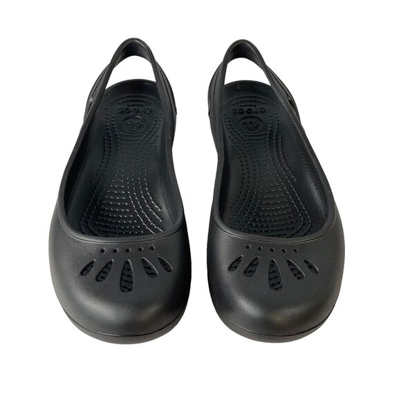 Crocs Shoes Womens SIZE 6 Taylor Slingback Black Slip On Casual Closed Toe - Picture 9 of 9